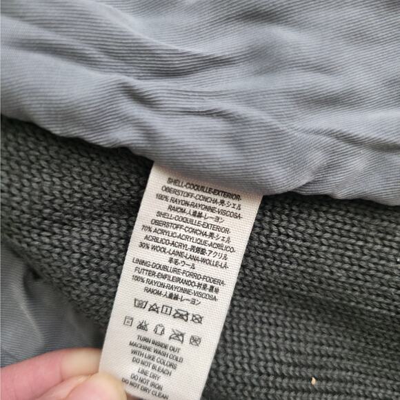 Free People Gray Faux Vegan Leather Zip Up Moto Jacket Women Sz 10 - Picture 10 of 16